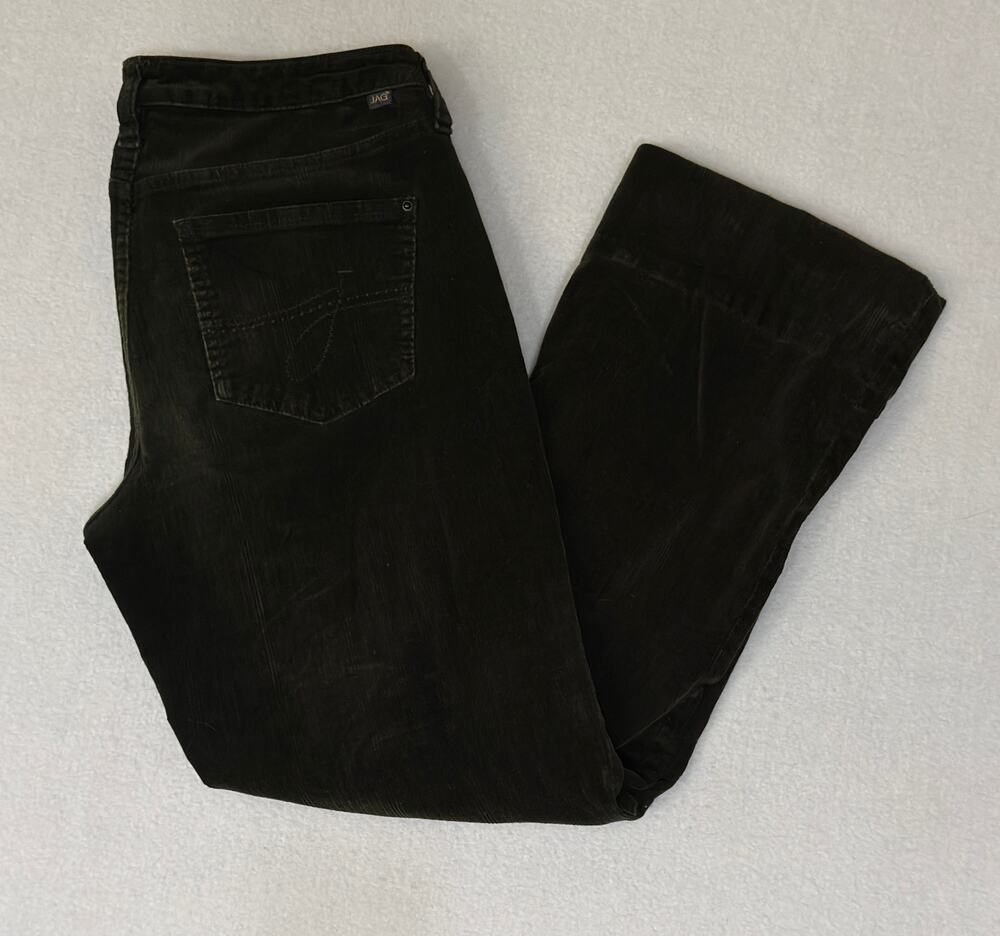 AG Green Corduroy Mid Rise Bootleg Pants 10